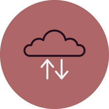 Bulut ağı simgesi. Basit resimleme 