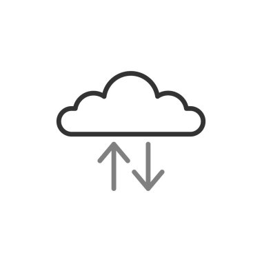 Bulut ağı simgesi. Basit resimleme 