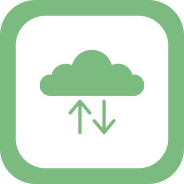 Bulut ağı simgesi. Basit resimleme 