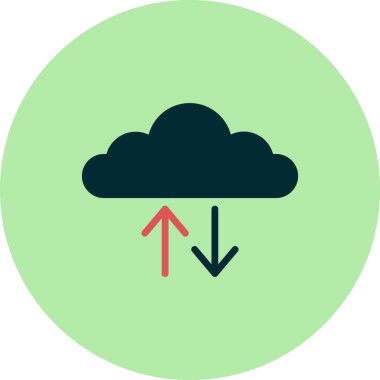 Bulut ağı simgesi. Basit resimleme 