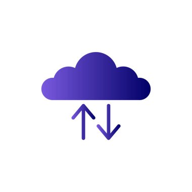 Bulut ağı simgesi. Basit resimleme 