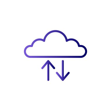 Bulut ağı simgesi. Basit resimleme 