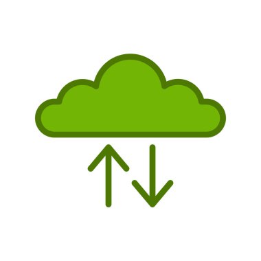 Bulut ağı simgesi. Basit resimleme 