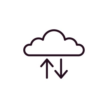 Bulut ağı simgesi. Basit resimleme 