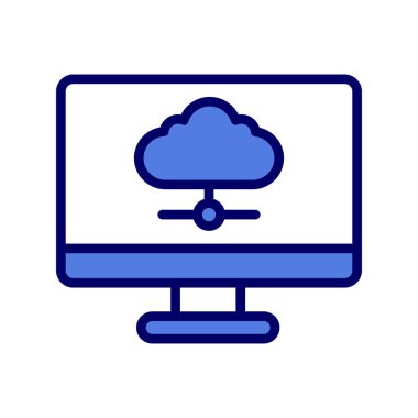 Bulut ağı simgesi. Basit resimleme 