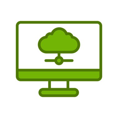 Bulut ağı simgesi. Basit resimleme 