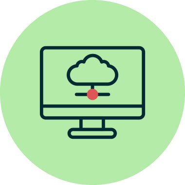 Bulut ağı simgesi. Basit resimleme 