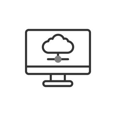 Bulut ağı simgesi. Basit resimleme 