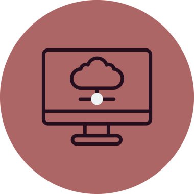 Bulut ağı simgesi. Basit resimleme 