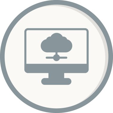 Bulut ağı simgesi. Basit resimleme 