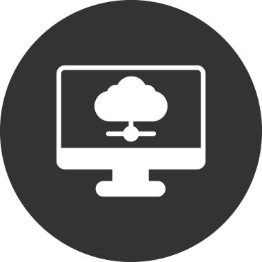 Bulut ağı simgesi. Basit resimleme 