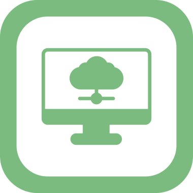 Bulut ağı simgesi. Basit resimleme 