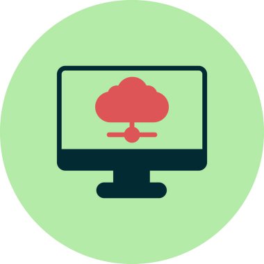 Bulut ağı simgesi. Basit resimleme 