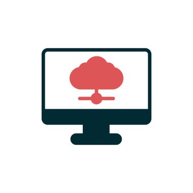 Bulut ağı simgesi. Basit resimleme 