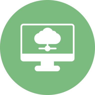 Bulut ağı simgesi. Basit resimleme 