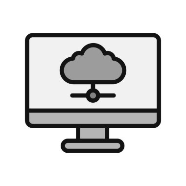 Bulut ağı simgesi. Basit resimleme 