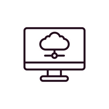 Bulut ağı simgesi. Basit resimleme 