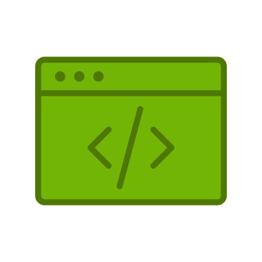 Basit simge kodlanıyor, vektör illüstrasyonu