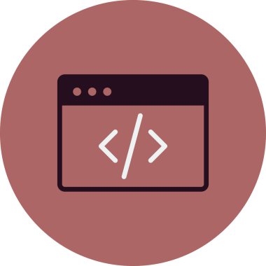 Basit simge kodlanıyor, vektör illüstrasyonu