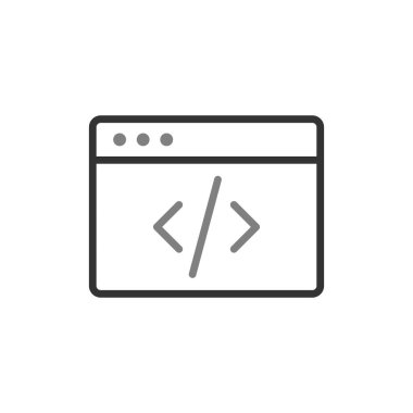 Basit simge kodlanıyor, vektör illüstrasyonu