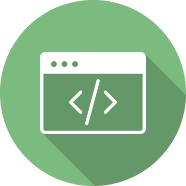 Basit simge kodlanıyor, vektör illüstrasyonu