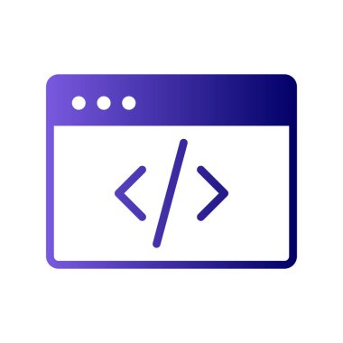 Basit simge kodlanıyor, vektör illüstrasyonu