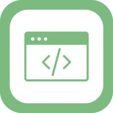 Basit simge kodlanıyor, vektör illüstrasyonu