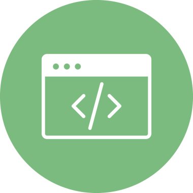 Coding simple icon, vector illustration