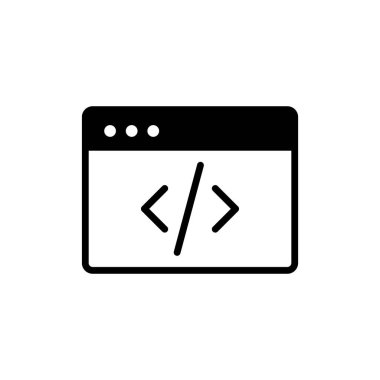 Basit simge kodlanıyor, vektör illüstrasyonu