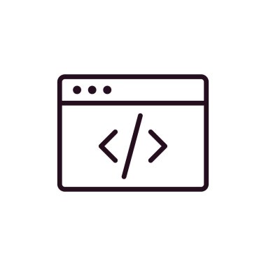 Basit simge kodlanıyor, vektör illüstrasyonu