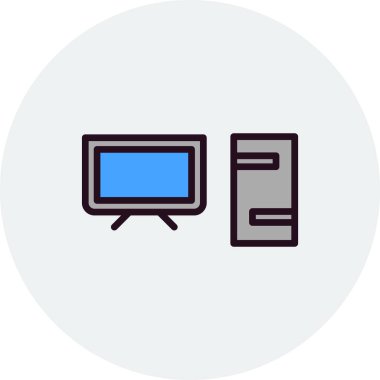 Bilgisayar simgesi, vektör illüstrasyon tasarımı