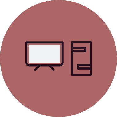 Bilgisayar simgesi, vektör illüstrasyon tasarımı