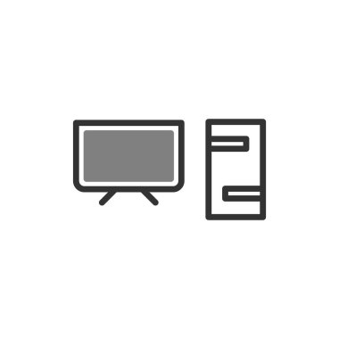 Bilgisayar simgesi, vektör illüstrasyon tasarımı