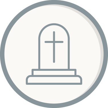 Mezar taşı. Web simgesi basit tasarım