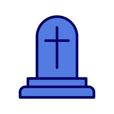 Mezar taşı. Web simgesi basit illüstrasyon