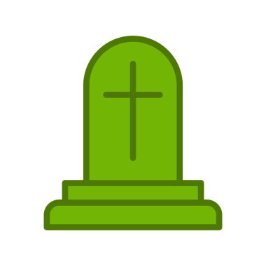 Mezar taşı. Web simgesi basit tasarım