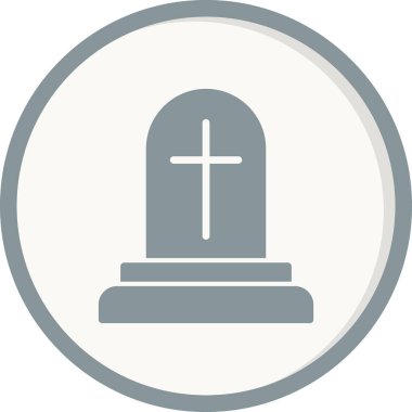 Mezar taşı. Web simgesi basit tasarım