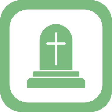 Tek bir mezar simgesinin vektör illüstrasyonu