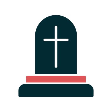 Mezar taşı. Web simgesi basit illüstrasyon