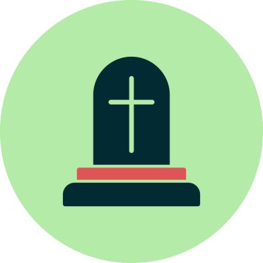 Tek bir mezar simgesinin vektör illüstrasyonu