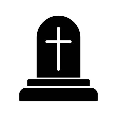 Mezar taşı. Web simgesi basit illüstrasyon