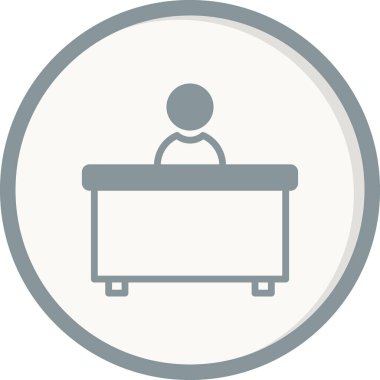 Masa. Web simgesi basit illüstrasyon