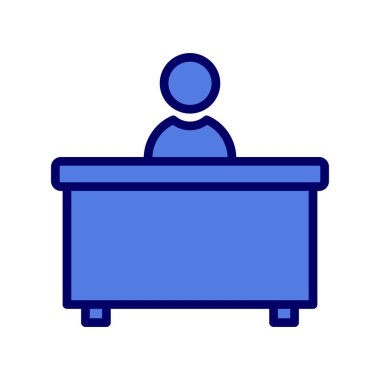 Sandalyesi olan bir adamın vektör çizimi