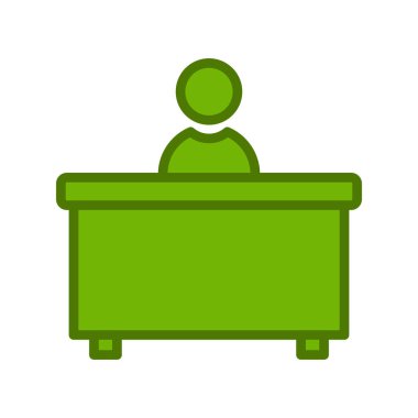 Sandalyedeki bir kadının vektör çizimi