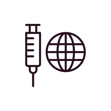 Şırınga simgesinin vektör illüstrasyonu