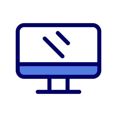 bilgisayar monitörü ikon vektör illüstrasyonu