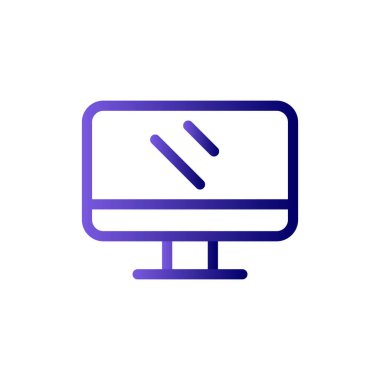 bilgisayar monitörü ikon vektör illüstrasyonu