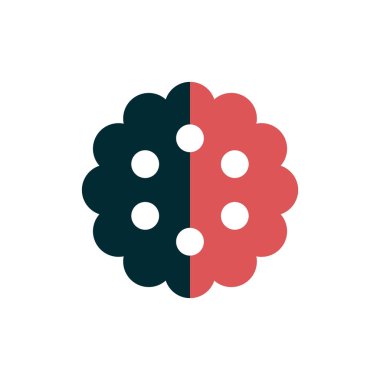 beyin ikonu vektör illüstrasyonu