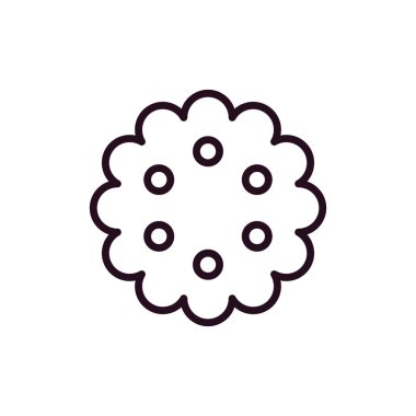 Çiçek ikonu vektörü. İnce çizgi işareti. İzole edilmiş kontür sembolü gösterimi