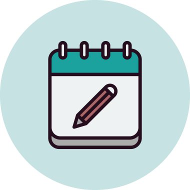 Takvim simgesinin vektör illüstrasyonu